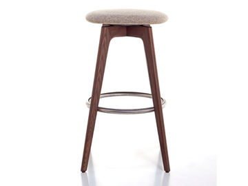 EGADI 416H - High wooden stool with integrated cushion by Very Wood - view 3